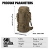 Mardingtop 60L Military Tactical Backpack Hiking Travel Backpack for 3