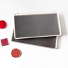 UDTIP 2PC Empty Magnetic Makeup Palette, White Frosted Clear Lid,