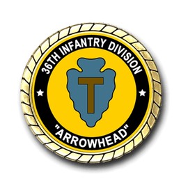 Military Productions US Army 36th Infantry Division Arrowhead Challenge Coin