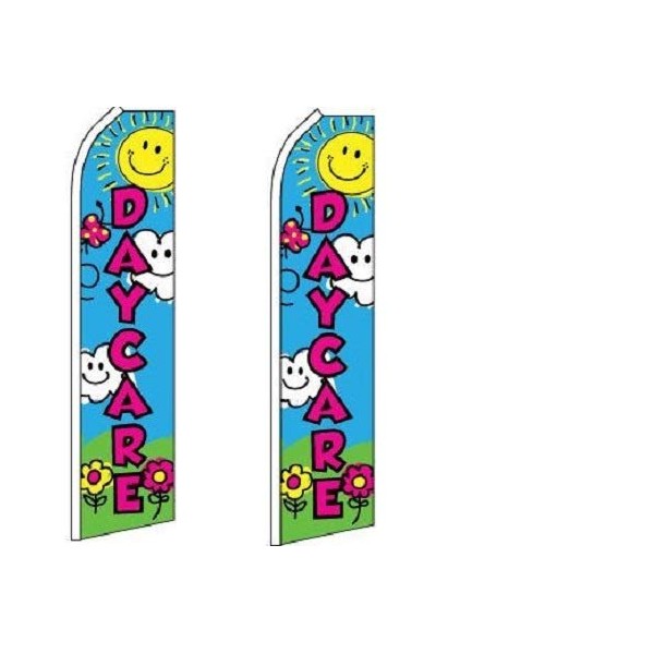 Daycare Flags Pack of 2 (Mount and Poles are Not