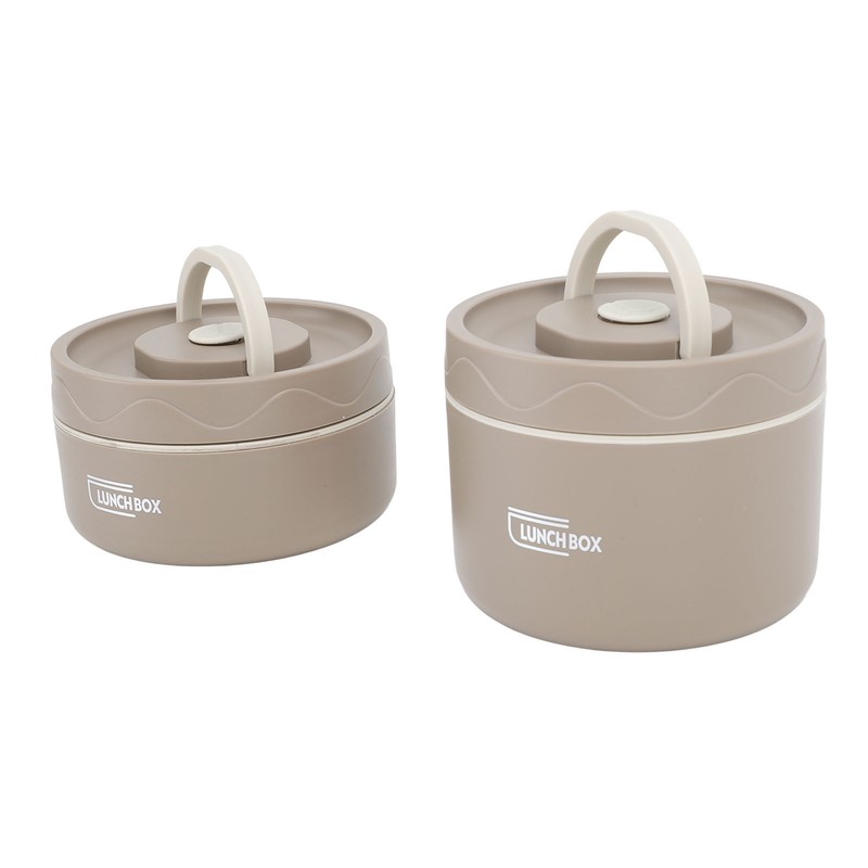 Insulated Lunch Container 304 Stainless Steel Leakproof Portable Round Thermal
