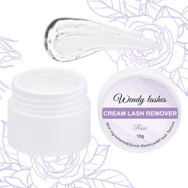 Rose Lash Remover Kit for Lash Extensions Professional Fast Low Irritation Cream Glue Remover 10g Sensitive Skin Dissolution Lash Extension Remover By WENDY LASHES（Lash Remover-Rose,10g）
