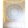 raajsee Grey Mandala Tapestry Bedroom Aesthetic - Indie Wall Tapestry