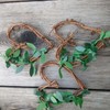 10pcs Mini Vine Heart Wreaths Rustic Theme for Weddings, Baby