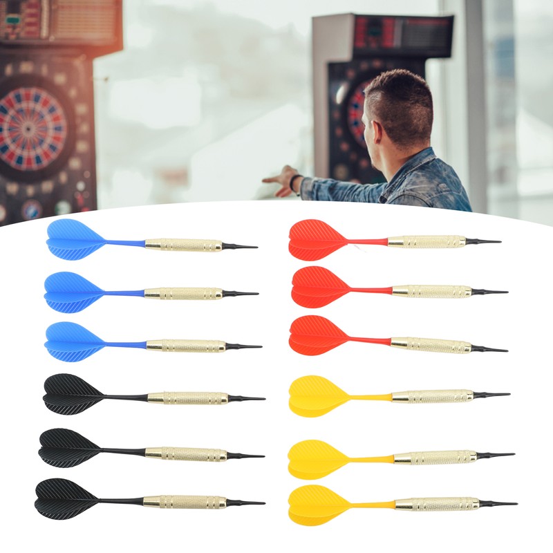 Darts Set Soft Tip Iron Shaft Anti Slip Pattern Sports