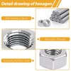 TA-VIGOR 100Pcs Hex Nuts, M3.5 Self Locking Nuts, 304 Stainless