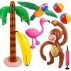 Pack of 8 Inflatable Palm Trees Coconut Tree Set, Hawaii