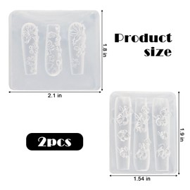 Premium Silicone Flower Nail Art Molds for DIY Charms, 3D Floral Nail Template for Manicure Decorations, Blossom Stencil Craft Tool for Women