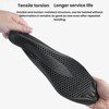 SUKOUSRAM Silicone Bike Seat Cover with Honeycomb Structure (Black, Large)