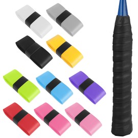 Classicseali 10pcs Badminton Racket Grip Tape,Anti-Slip Multi-Functional Tennis Grip Tape, Super Absorbent Tennis Racquet Grips Tapes, for Pumpkin Racket, Fishing Rod, Bicycle Handle, 10 Colors