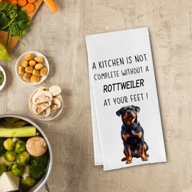 Cilri Rottweiler Kitchen Towels,Funny Rottweiler Hand Towels,Rottweiler Dish Towels Decor for Bathroom Kitchen,Rottweiler Gifts,Rottweiler Gifts for Women 16 X 24 Inches
