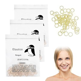 Orthodontic Elastic Rubber Bands,3 Packs Orthodontic Elastic Bands,Dental Rubber Traction Bands,Orthodontic Elastics Bands,Dental Rubber Bands,Braces Bands,braces teeth (Penguin)