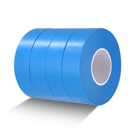 Toaren 4 Rolls Painter's Masking Tape 24 mm x 50 m Masking Tape Masking Tape Painter's Tape Masking Tape Painter Paper Tape Heat Resistant UV Painting Tape for Painting Work and Renovations (Blue)