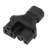 IEC320 C14 to C13 and 5‑15R Power Adapter Male to