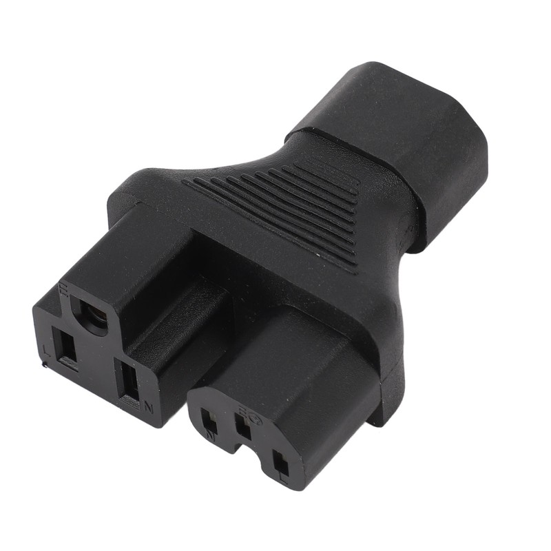 IEC320 C14 to C13 and 5‑15R Power Adapter Male to