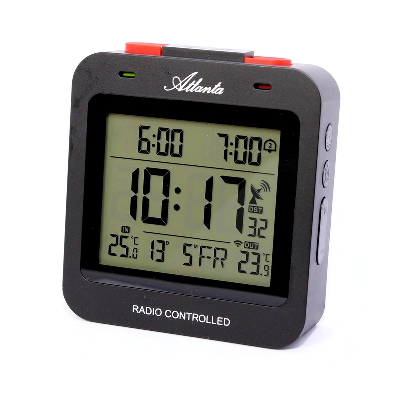 Atlanta Radio Alarm Clock Digital LCD Lighting Temperature 2 Alarms