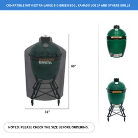 UPFETIA Cover for Large Big Green Egg Waterproof Big Green Egg Cover, Heavy Duty Green Egg Accessories