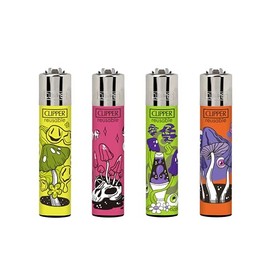 4 X CLIPPER LIGHTERS - MELTING PSYCHO