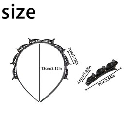SSKHE 2 Pcs Headband with Clips,8 Pcs Double Bangs Hairpins,Multi Layer Woven Hair Styling Tools,Non slip Double Layer Twist Plait Headband for Women and Girls, Korean Braided Design