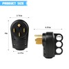 50A RV Male Replacement Plug, 14-50P, Pull Handle, Black