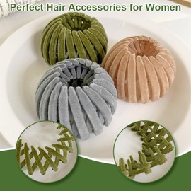 Pinzas para el Pelo con Forma de Nido de Pájaro, Soporte Extensible para Coleta de Caballo para Mujer, Bird Nest Magic Hair Clip - Expandable Hair Bun Maker Hair Accessories (C)