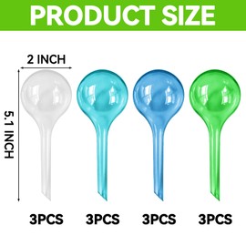 Nowaca Plant Watering Globes, 12PCS Self Watering Globes, Plastic Plant Self Watering Devices for Potted Plants