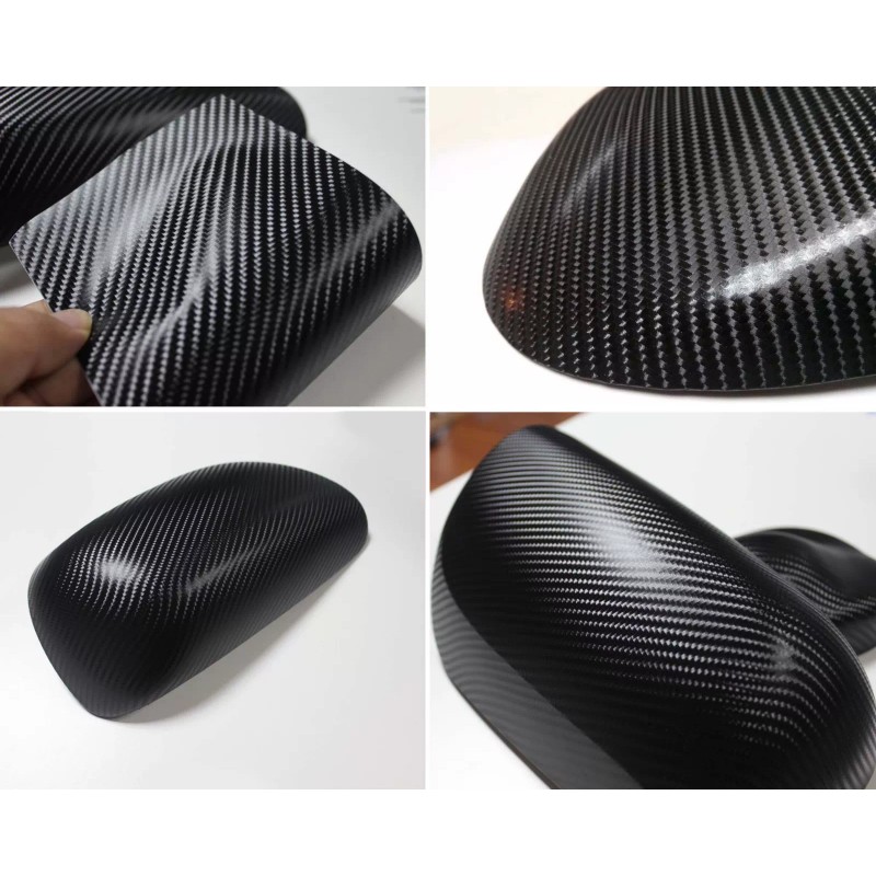 AUTOGOODY 15ft x 5ft Gloss Black 4D Carbon Fiber Vinyl