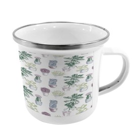 Ambesonne Cactus Steel Camping Mug, Mexican Local Plants Succulents Indigenous Foliage in Flowerpots Domestic Flora Art, Printed Thermal Cup for Camping and Outdoor Activities, Multicolor