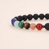 COAI 7 Chakra Bracelet Stone Beaded Bracelet, Lava Bracelet Crystal