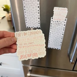 Swaygirls religious magnets for refrigerator | Romans 8:38-39 magnet | Christian magnets | Fridge magnets about faith, Jesus, the Bible