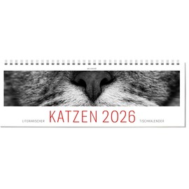 Tischkalender Katzen 2026: Literarischer Tischkalender