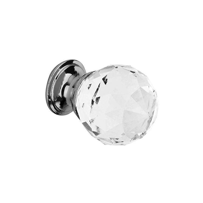 Hiatt Hardware - Faceted Design Glass Cabinet Drawer Knob -