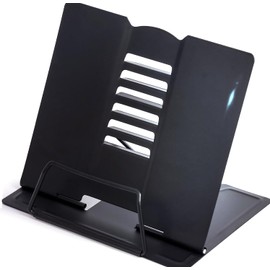 UQ Shoji Folding Tabletop Book Stand, Adjustable Angle, Stylish Lesson, Reading Stand, Compact Storage, Book Stand, Music Stand, Perfect for Long Time Reading, Black