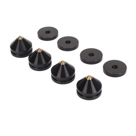 Aluminum Alloy Speaker Stands Shockproof Adjustable Isolation Feet for Turntable Amplifier CD DAC Recorder (Black)