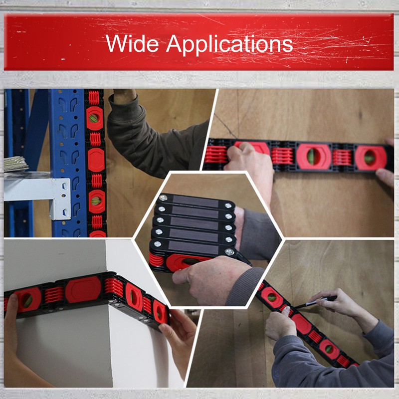 Foldable Level 72cm Multi Angle Precise Measurement 6 Sections Magnetic