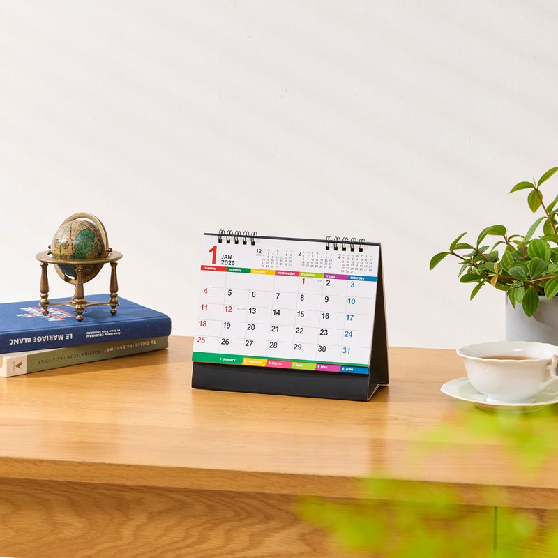 Shin Nihon Calendar 2026 Desk Calendar with Color Index and