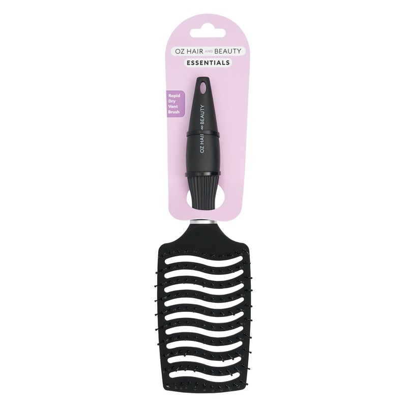 Oz Essentials Rapid Dry Vent Brush - Black