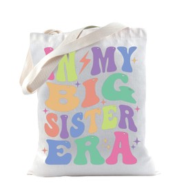 TSOTMO Big Sister Tote Bag Big Sis Gift Girl Sister Shoulder Bag Reveal Gift
