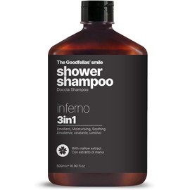The Goodfellas' smile, Luxury 3 iin 1 Body Wash and Hair Shampoo for Men, 17 Fluid Oz. - Made in Italy (Inferno)