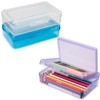 Meiikun Pencil Box, Large Capacity Pencil Boxes 2 Compartments, Hard