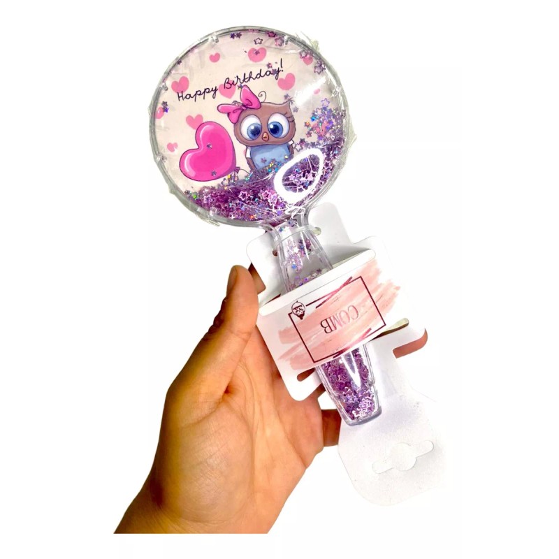 COMB Cepillo Para Niñas Con Dibujos Increíbles Y Brillos Movible