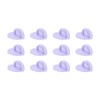 Pastlla 12Pcs Phone Charm Hook Adhesive (Purple, Heart Shaped)