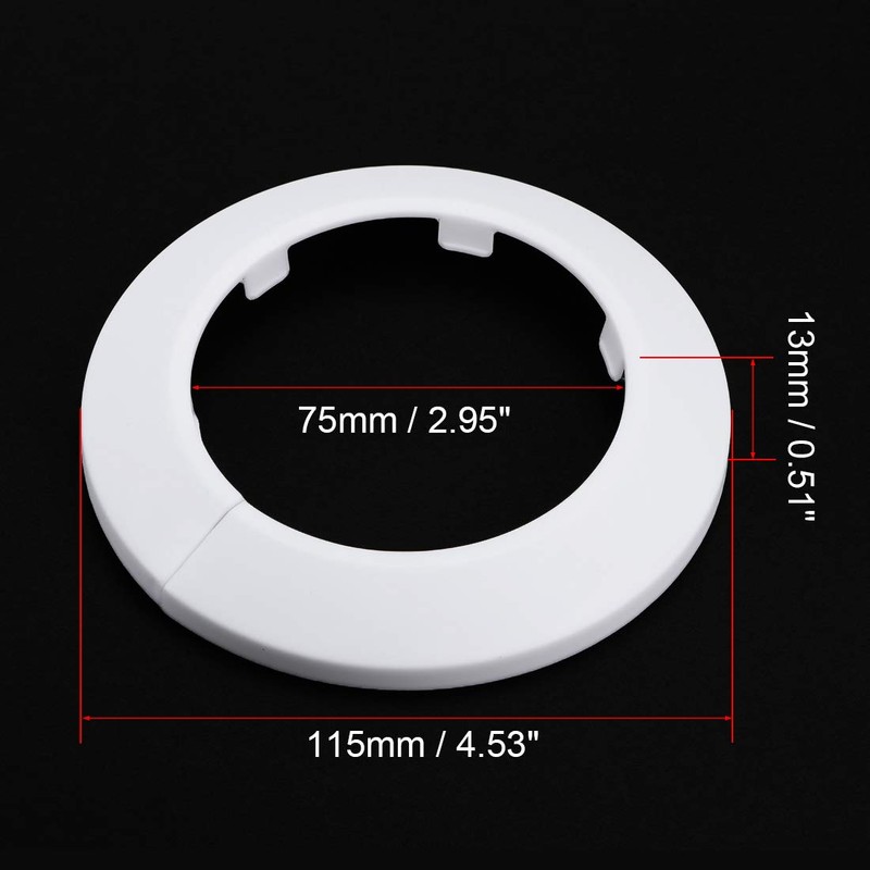 sourcing map 75 mm Pipe Cover Decoration PP Radiator Rosette