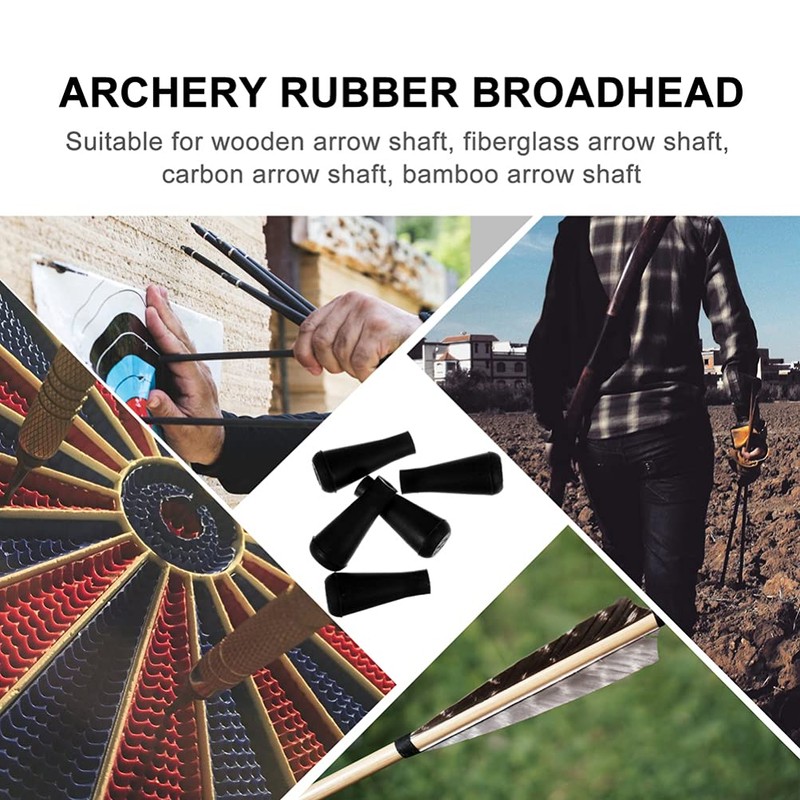 BESPORTBLE Soft Rubber Arrowheads 6 mm Archery Hunting Game Practice