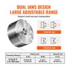 VEVOR 3-Jaw Lathe Chuck, 6'' Self-Centering Lathe Chuck, 0.14-6.3 in/3.5-160