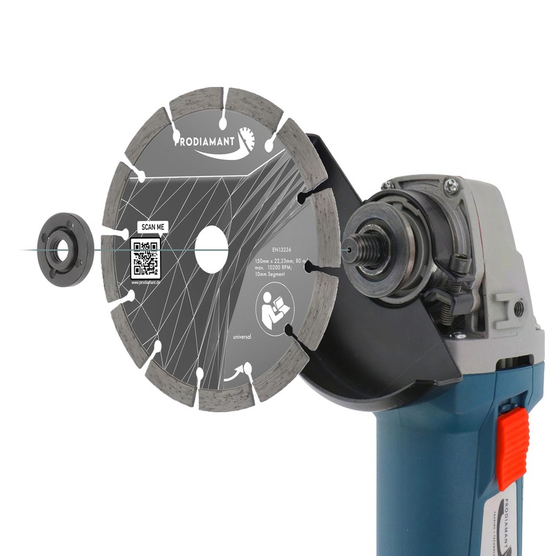 PRODIAMANT Diamond Cutting Disc 10 Mm, Professional Segment, Concrete, Stone,
