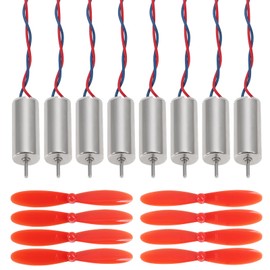 Coliao 716 Coreless Motor 2 Sets 3.7V 7x16mm Motor 19000KV 45000 RPM Brushed Motors with 55mm CW CCW Propeller for Micro FPV Tiny Whoop RC Quadcopter Drone Motor