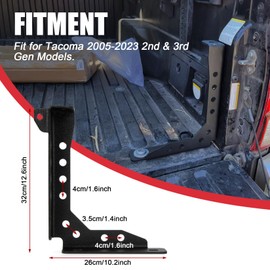 PSLER Tacoma Bed Channel Stiffener Rear Truck Bed Stiffener Brackets Support Replacement for Tacoma 2005-2023