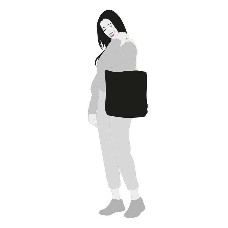 Hello-Bags. Canvas Shopping Bag Outer: 100% Cotton. Includes Zip, Lining