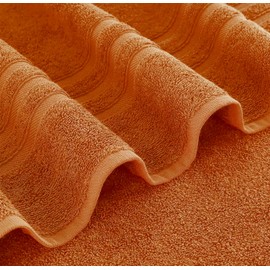 Pack of 2 Large Jumbo Bath Sheets 500 GSM 100% Egyptian Cotton Big Bath Towels Super Absorbent Soft Hotel Quality XL Bathroom Towel Set (Orange)